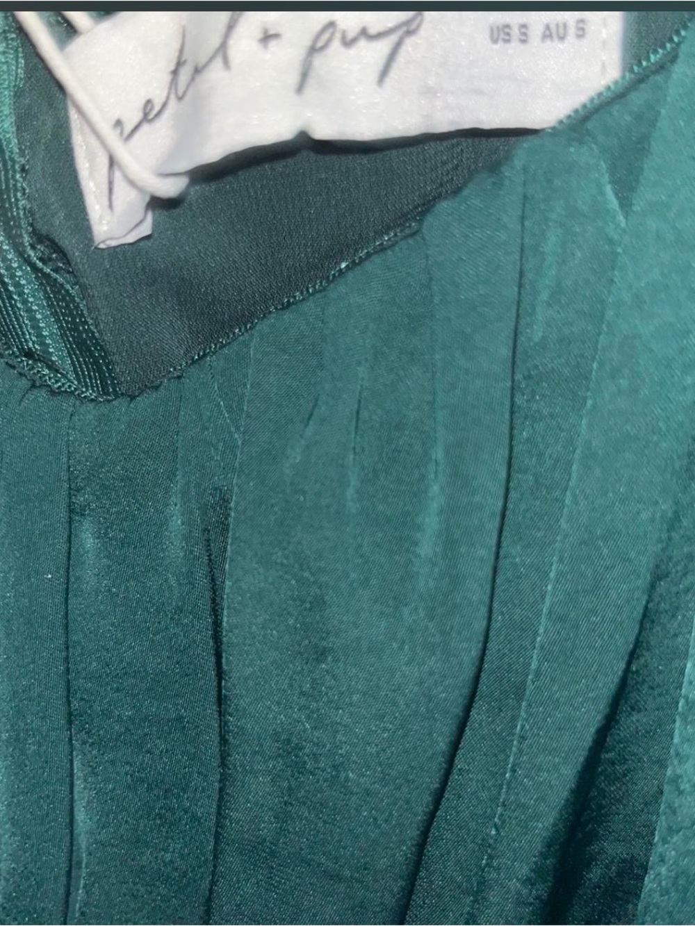 Petal and pup Off-Shoulder Forest Green Midi Dress - Picture 3 of 3